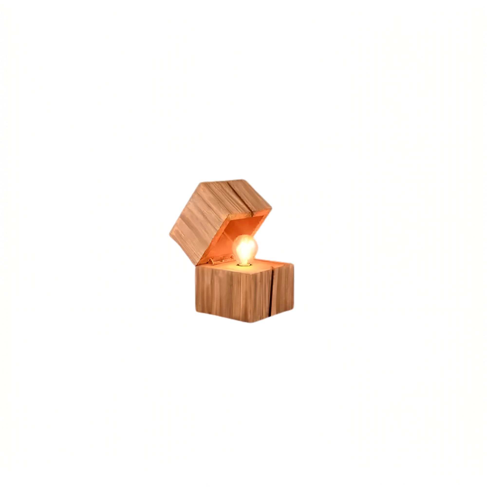 Lampă de masă TRIO TREASURE, 1x E14 LED, 2W, 225lm, 2700K, lemn natural, 514110130