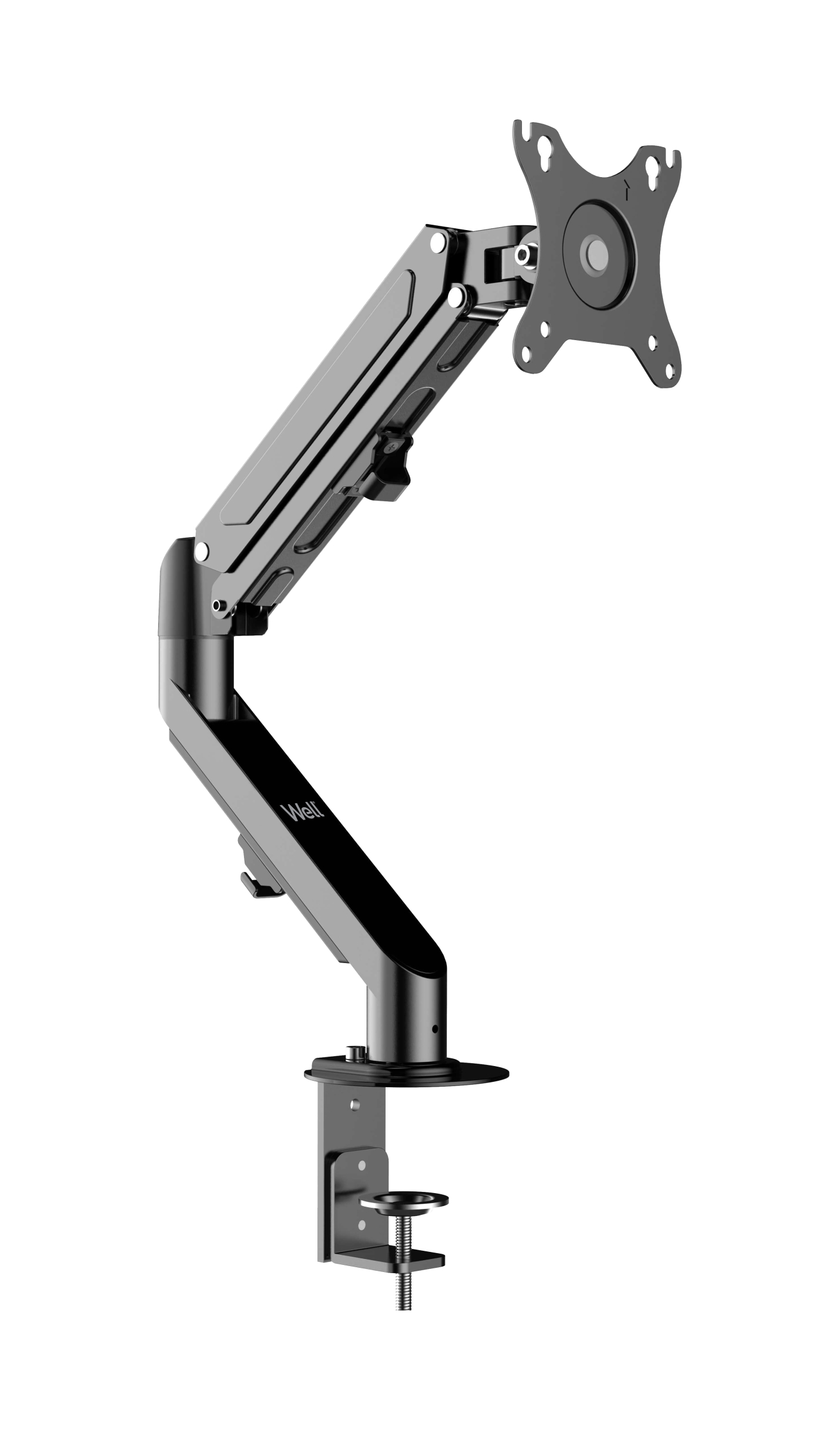 Suport birou monitor 13"-32", max. 8kg, negru, aluminiu/plastic Well
