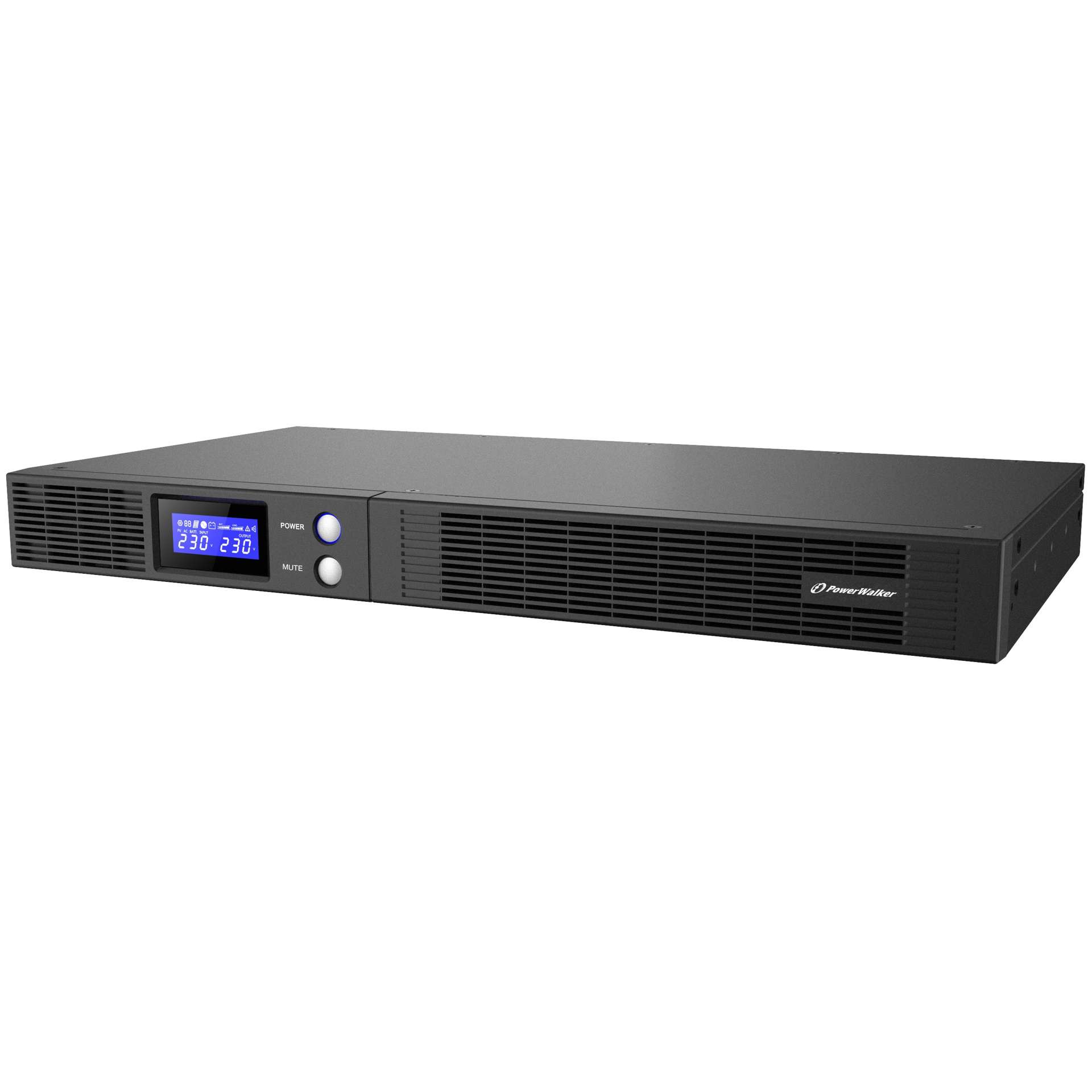 UPS line interactiv 1000VA / 600W baterie 4x 6V/7Ah, montabil in Rack 1U Powerwalker VI 1000 R1U