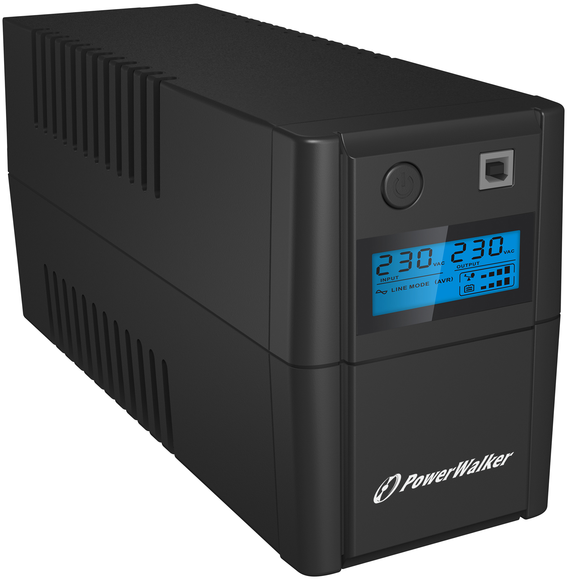 UPS line interactiv 650VA/360W, ieșire 2xShuko, baterie 12V/7Ah Powerwalker