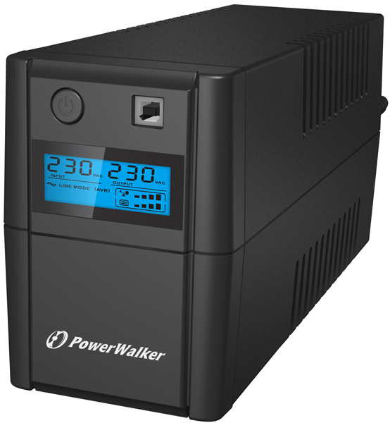 UPS line interactiv 850VA/480W, ieșire 2xShuko, baterie 12V/9Ah Powerwalker