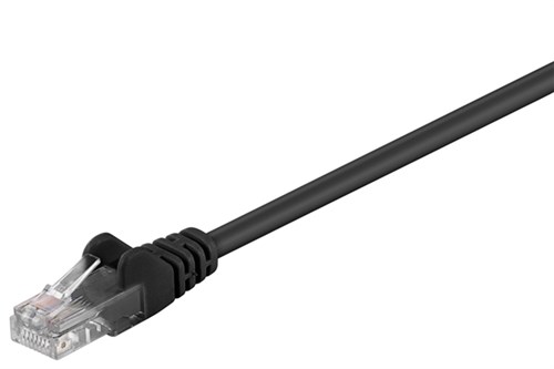 Cablu de rețea U/UTP Goobay, cat5e, patch cord, 50m, negru